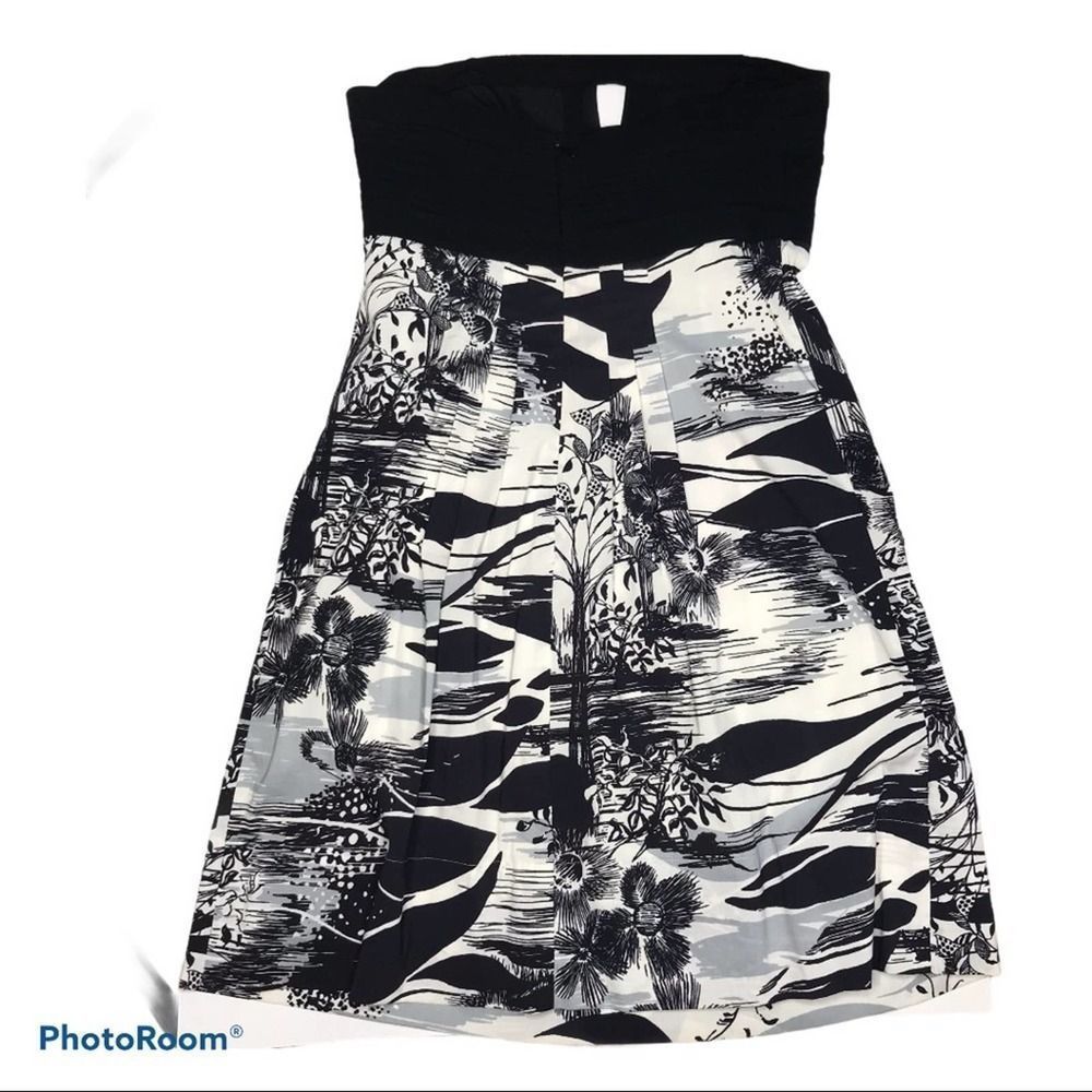 BCBG MaxAzria Strapless Island Tropical Dress 2